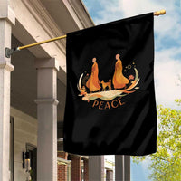 Peaceful Monks Walk with Aloka the Dog Garden Flag Zen Art Buddhism Harmony - Wonder Print Shop