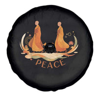 Peaceful Monks Walk with Aloka the Dog Spare Tire Cover Zen Art Buddhism Harmony - Wonder Print Shop