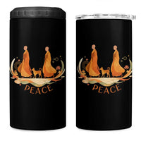 Peaceful Monks Walk with Aloka the Dog 4 in 1 Can Cooler Tumbler Zen Art Buddhism Harmony - Wonder Print Shop
