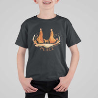 Peaceful Monks Walk with Aloka the Dog T Shirt For Kid Zen Art Buddhism Harmony - Wonder Print Shop