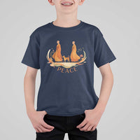 Peaceful Monks Walk with Aloka the Dog T Shirt For Kid Zen Art Buddhism Harmony - Wonder Print Shop