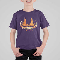 Peaceful Monks Walk with Aloka the Dog T Shirt For Kid Zen Art Buddhism Harmony - Wonder Print Shop