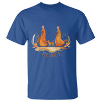Peaceful Monks Walk with Aloka the Dog T Shirt Zen Art Buddhism Harmony - Wonder Print Shop