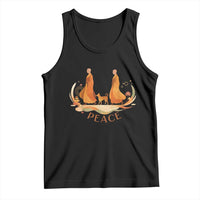 Peaceful Monks Walk with Aloka the Dog Tank Top Zen Art Buddhism Harmony - undefined