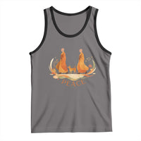 Peaceful Monks Walk with Aloka the Dog Tank Top Zen Art Buddhism Harmony - undefined