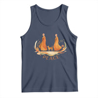 Peaceful Monks Walk with Aloka the Dog Tank Top Zen Art Buddhism Harmony - undefined