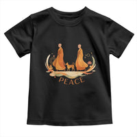 Peaceful Monks Walk with Aloka the Dog Toddler T Shirt Zen Art Buddhism Harmony - Wonder Print Shop