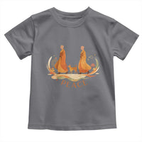 Peaceful Monks Walk with Aloka the Dog Toddler T Shirt Zen Art Buddhism Harmony - Wonder Print Shop