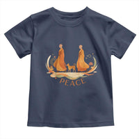 Peaceful Monks Walk with Aloka the Dog Toddler T Shirt Zen Art Buddhism Harmony - Wonder Print Shop