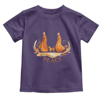 Peaceful Monks Walk with Aloka the Dog Toddler T Shirt Zen Art Buddhism Harmony - Wonder Print Shop
