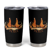Peaceful Monks Walk with Aloka the Dog Tumbler Cup Zen Art Buddhism Harmony - Wonder Print Shop