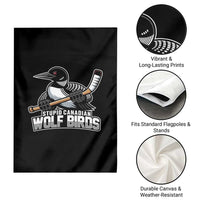 Stupid Canadian Wolf Birds Garden Flag Funny Common Loon Viral Hockey Romance - Wonder Print Shop