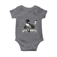 Stupid Canadian Wolf Birds Baby Onesie Funny Common Loon Viral Hockey Romance - Wonder Print Shop