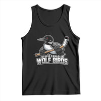 Stupid Canadian Wolf Birds Tank Top Funny Common Loon Viral Hockey Romance - Wonder Print Shop
