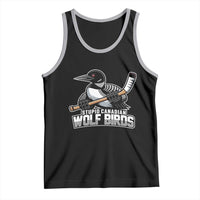 Stupid Canadian Wolf Birds Tank Top Funny Common Loon Viral Hockey Romance - Wonder Print Shop