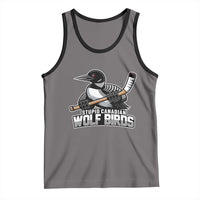 Stupid Canadian Wolf Birds Tank Top Funny Common Loon Viral Hockey Romance - Wonder Print Shop