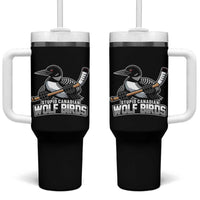 Stupid Canadian Wolf Birds Tumbler With Handle Funny Common Loon Viral Hockey Romance - Wonder Print Shop