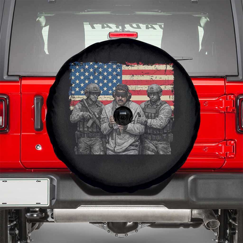 Captured Dictator Maduro Spare Tire Cover Special Forces Justice Operation American Flag - Wonder Print Shop