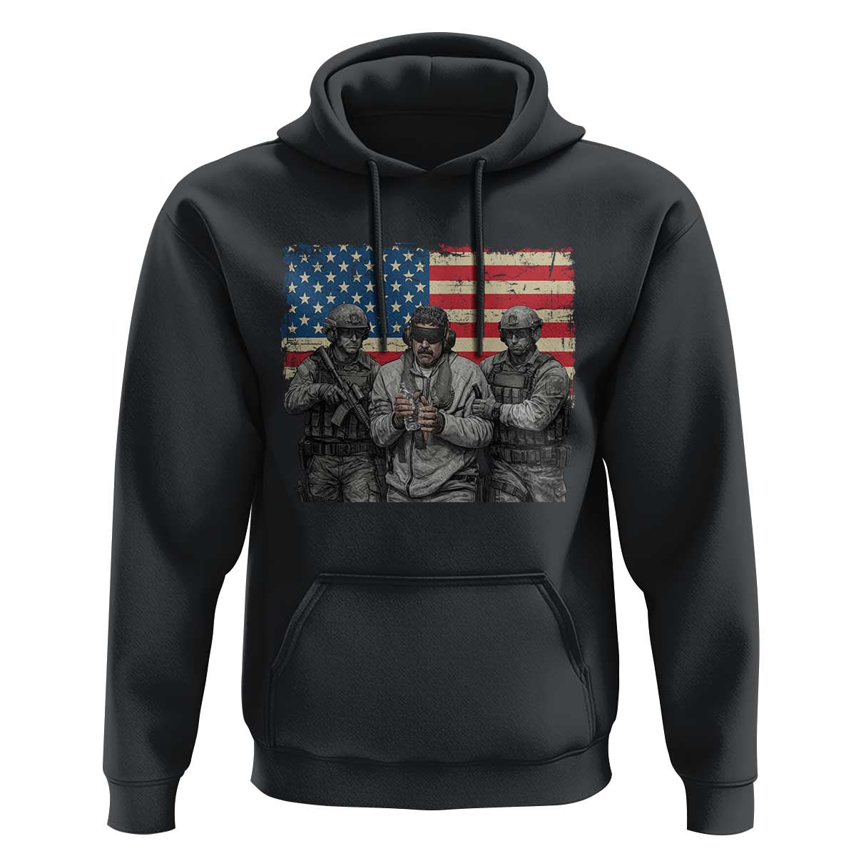 Captured Dictator Maduro Hoodie Special Forces Justice Operation American Flag - Wonder Print Shop