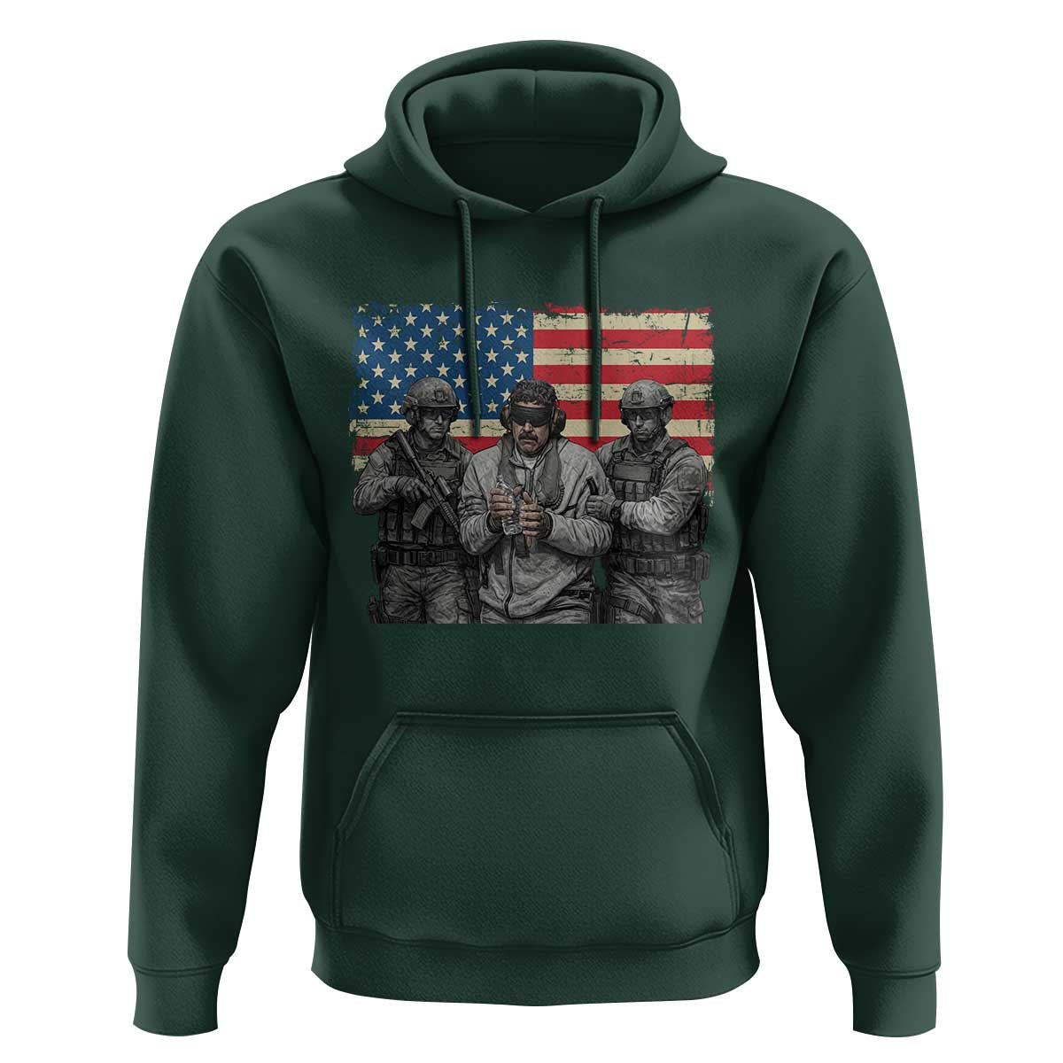 Captured Dictator Maduro Hoodie Special Forces Justice Operation American Flag - Wonder Print Shop