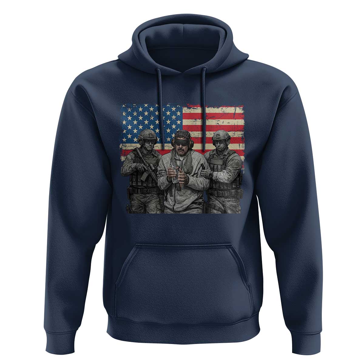 Captured Dictator Maduro Hoodie Special Forces Justice Operation American Flag - Wonder Print Shop