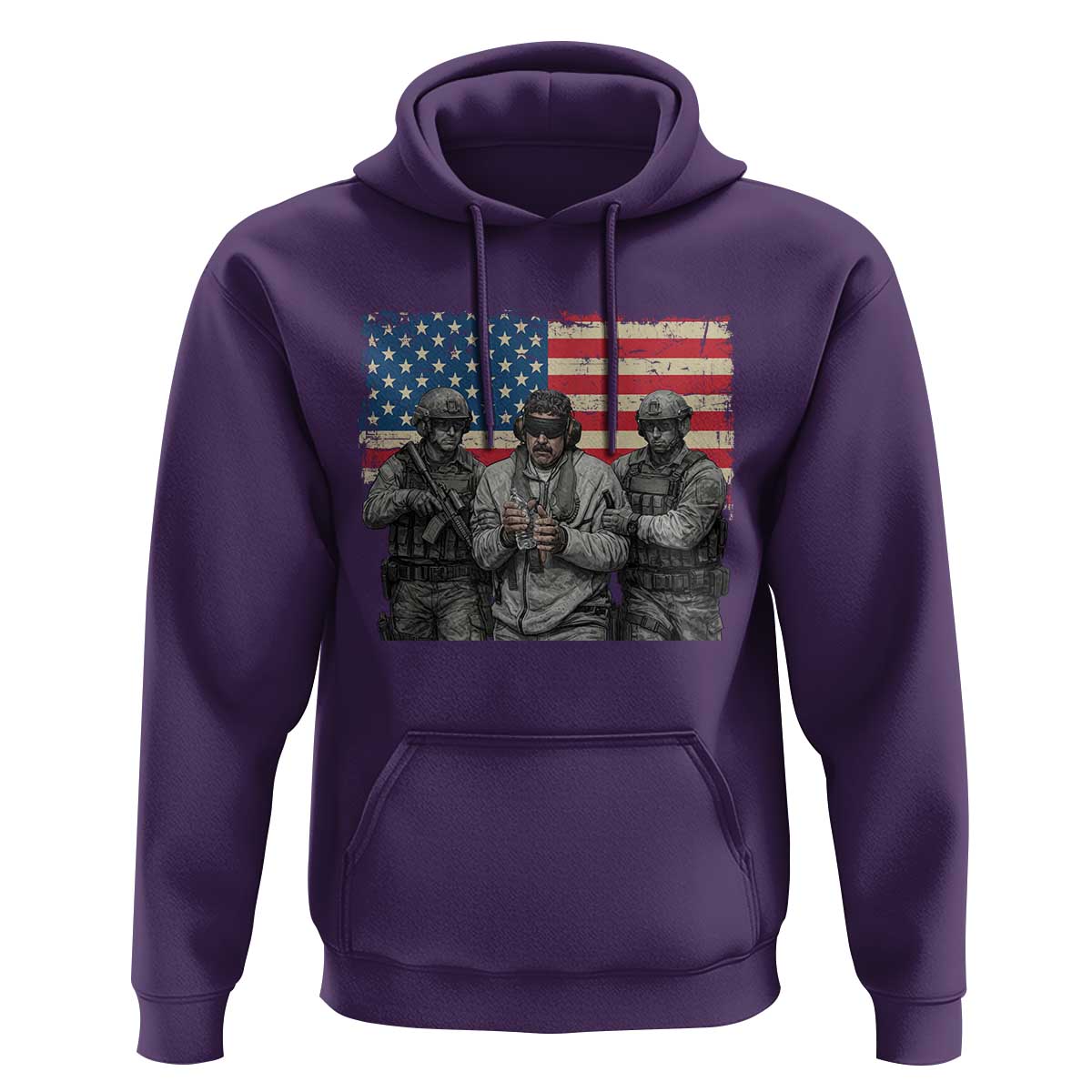 Captured Dictator Maduro Hoodie Special Forces Justice Operation American Flag - Wonder Print Shop