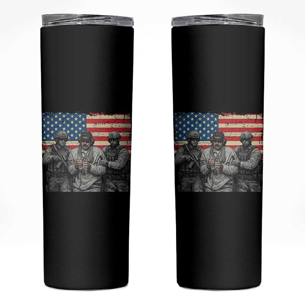 Captured Dictator Maduro Skinny Tumbler Special Forces Justice Operation American Flag - Wonder Print Shop