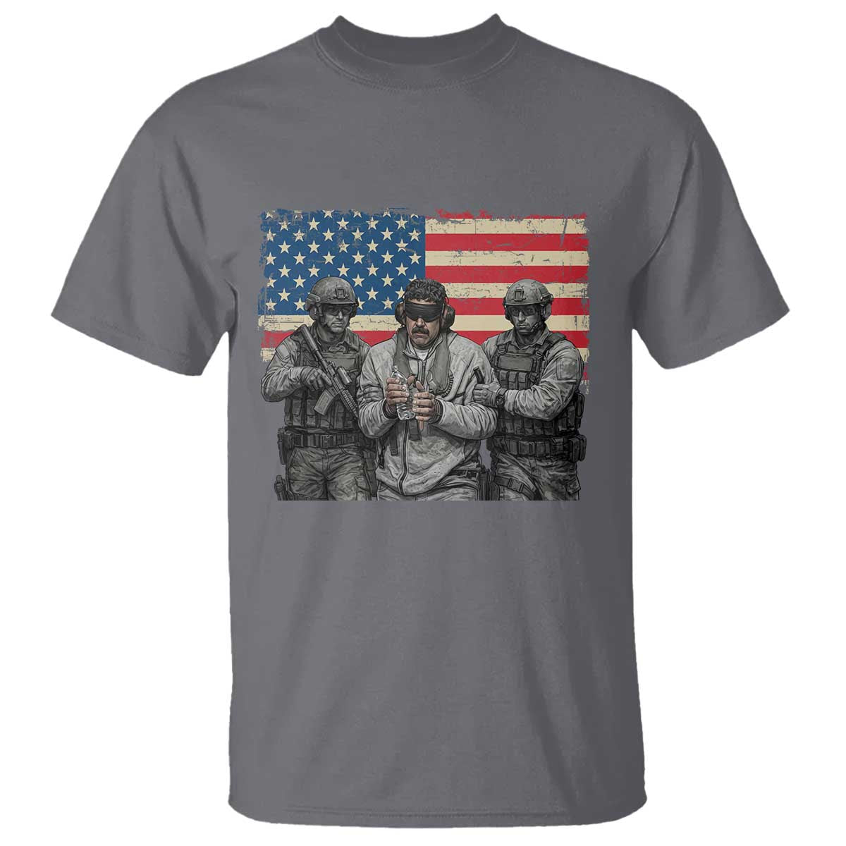 Captured Dictator Maduro T Shirt Special Forces Justice Operation American Flag - Wonder Print Shop