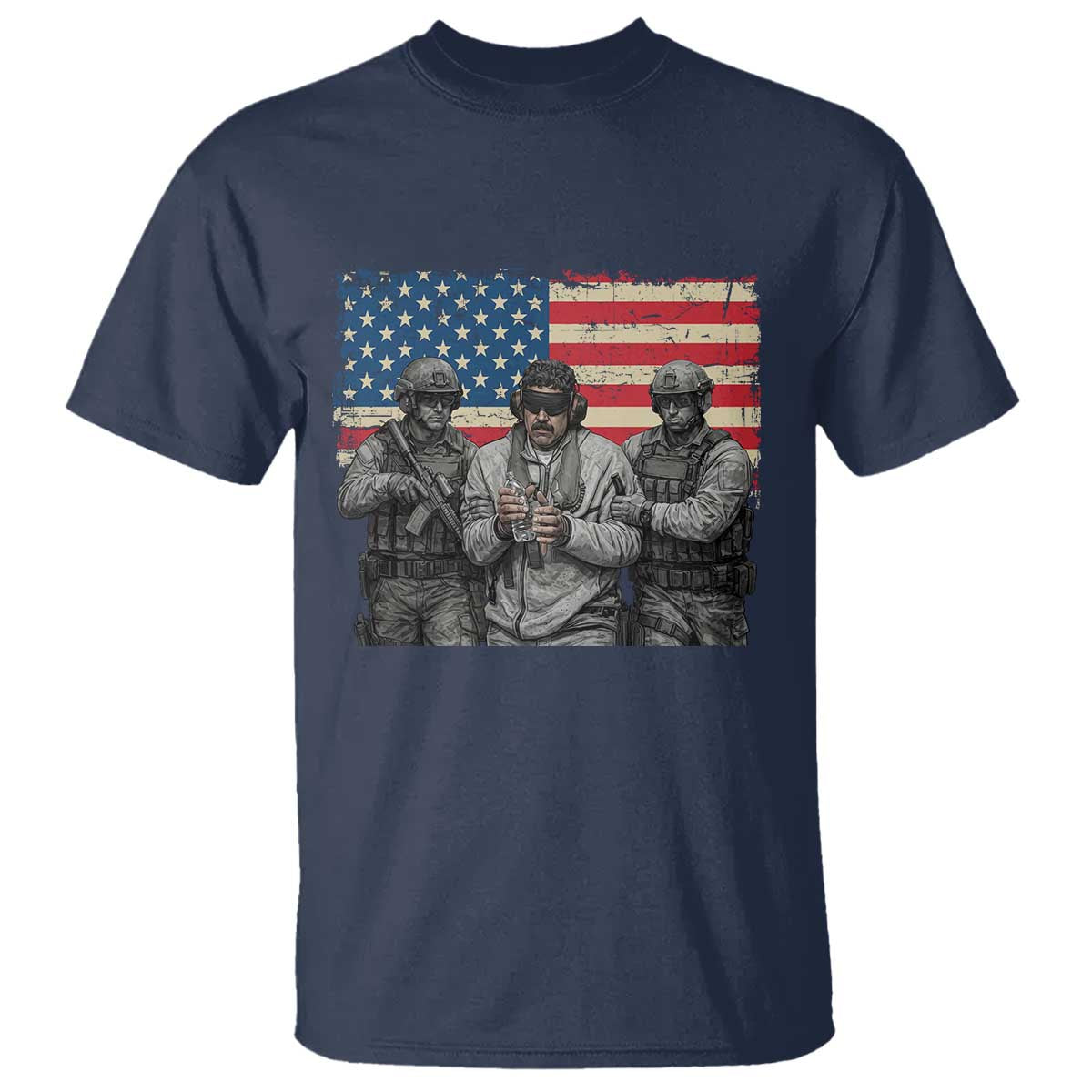 Captured Dictator Maduro T Shirt Special Forces Justice Operation American Flag - Wonder Print Shop