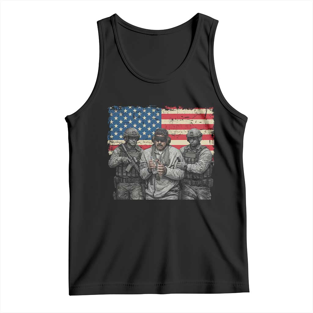Captured Dictator Maduro Tank Top Special Forces Justice Operation American Flag - Wonder Print Shop