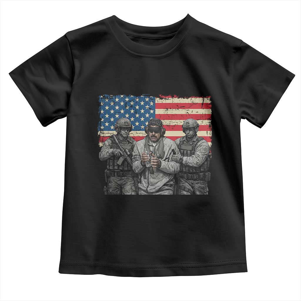 Captured Dictator Maduro Toddler T Shirt Special Forces Justice Operation American Flag - Wonder Print Shop