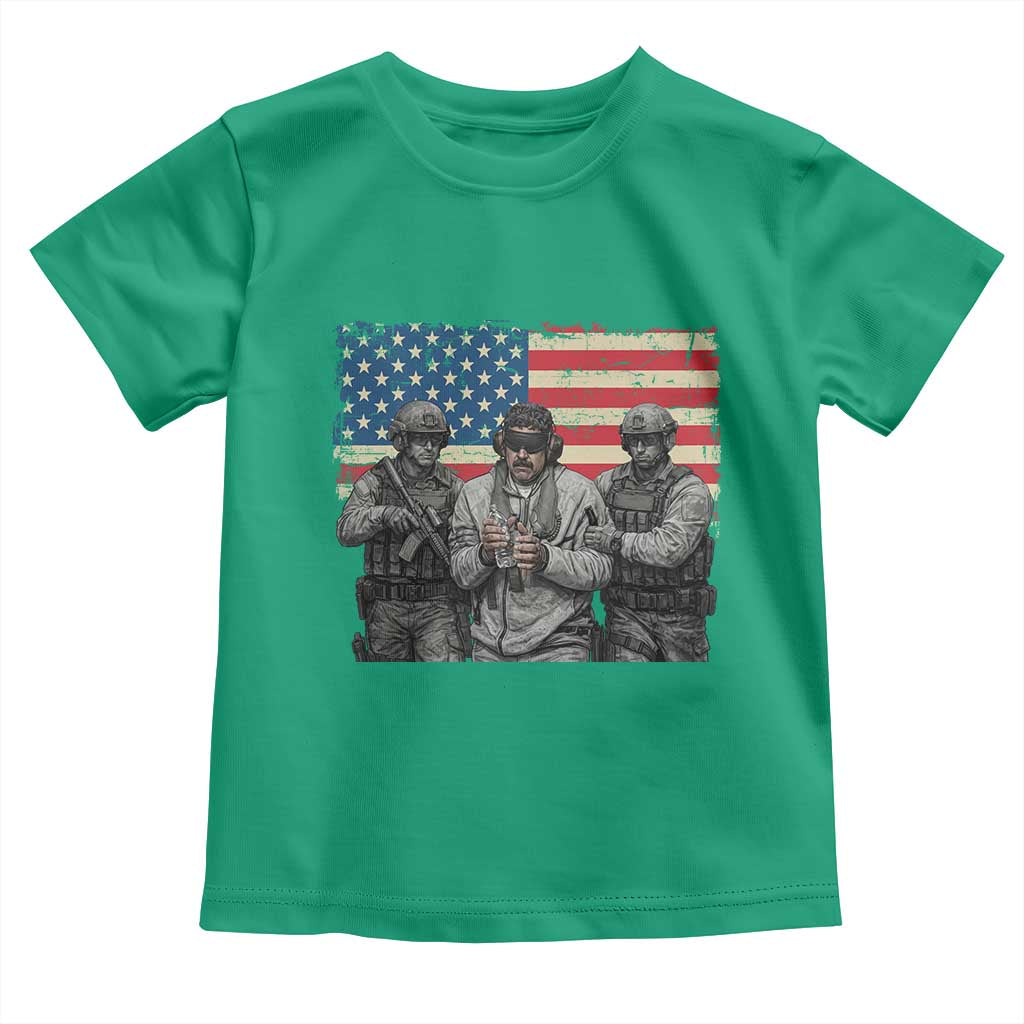 Captured Dictator Maduro Toddler T Shirt Special Forces Justice Operation American Flag - Wonder Print Shop