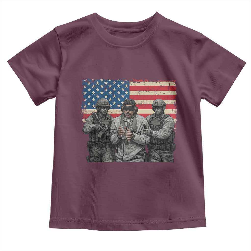 Captured Dictator Maduro Toddler T Shirt Special Forces Justice Operation American Flag - Wonder Print Shop
