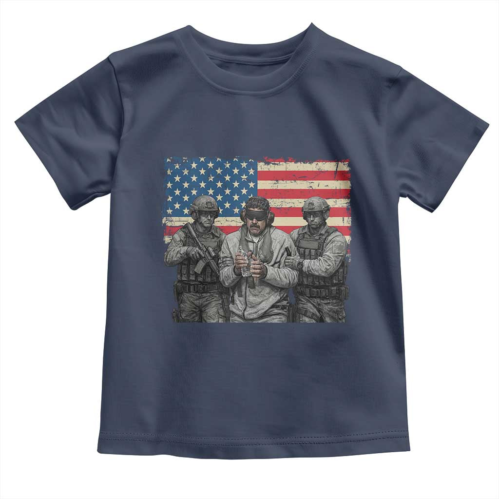 Captured Dictator Maduro Toddler T Shirt Special Forces Justice Operation American Flag - Wonder Print Shop