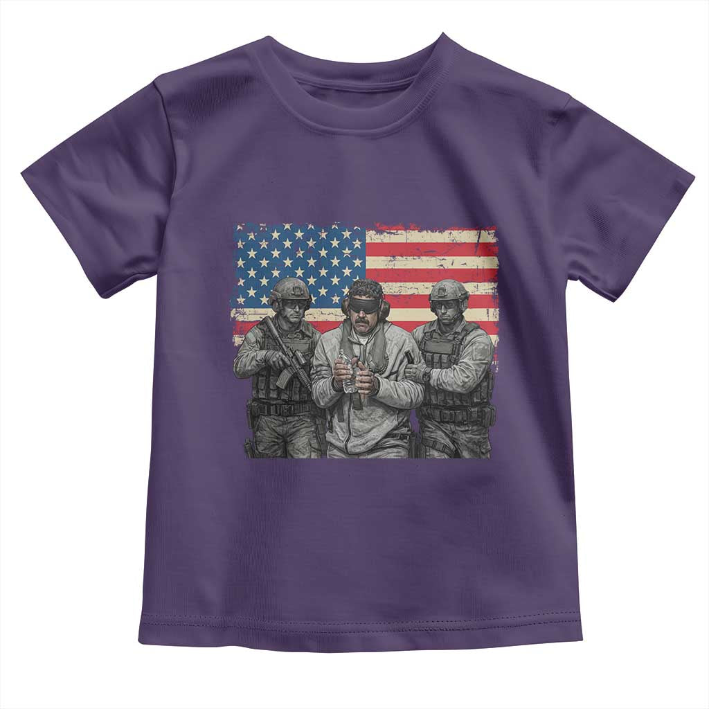 Captured Dictator Maduro Toddler T Shirt Special Forces Justice Operation American Flag - Wonder Print Shop