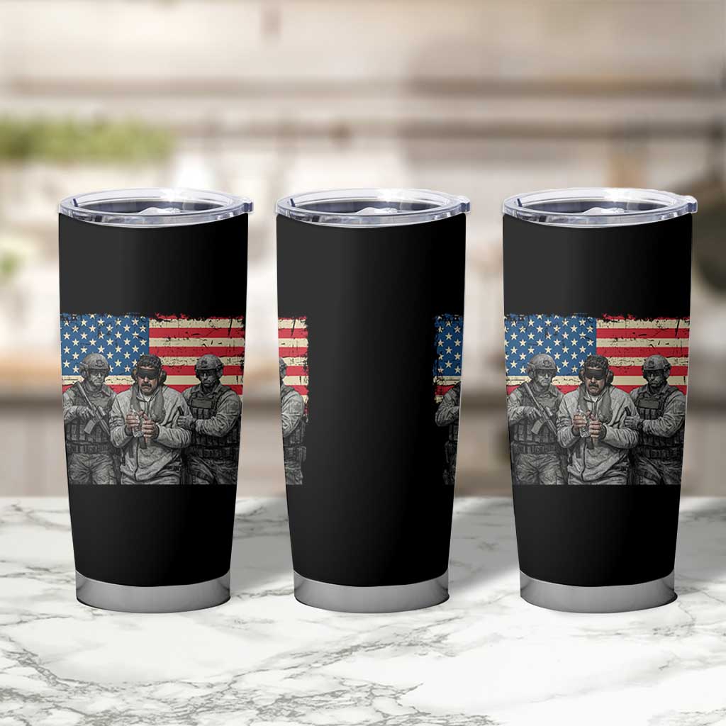 Captured Dictator Maduro Tumbler Cup Special Forces Justice Operation American Flag - Wonder Print Shop