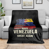 Make Venezuela Great Again Throw Blanket Distressed US  and Venezuela Flag Unity - Wonder Print Shop