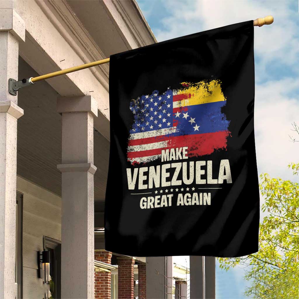 Make Venezuela Great Again Garden Flag Distressed US  and Venezuela Flag Unity - Wonder Print Shop