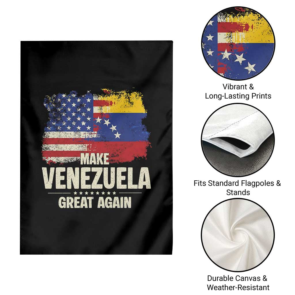 Make Venezuela Great Again Garden Flag Distressed US  and Venezuela Flag Unity - Wonder Print Shop