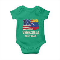 Make Venezuela Great Again Baby Onesie Distressed US  and Venezuela Flag Unity - Wonder Print Shop