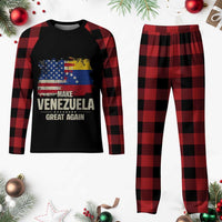 Make Venezuela Great Again Plaid Pajama Set Distressed US  and Venezuela Flag Unity - Wonder Print Shop