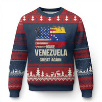 Make Venezuela Great Again Ugly Christmas Sweater Distressed US  and Venezuela Flag Unity - Wonder Print Shop