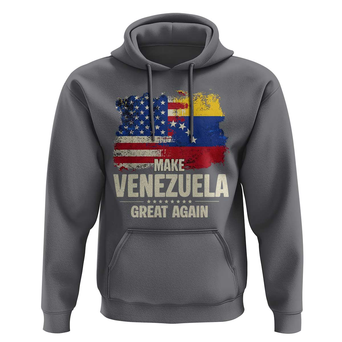Make Venezuela Great Again Hoodie Distressed US  and Venezuela Flag Unity - Wonder Print Shop