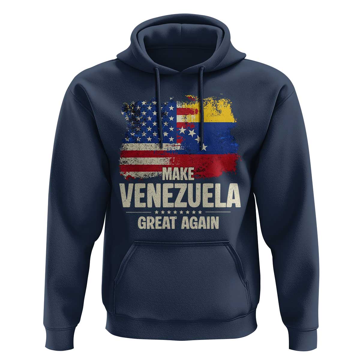 Make Venezuela Great Again Hoodie Distressed US  and Venezuela Flag Unity - Wonder Print Shop