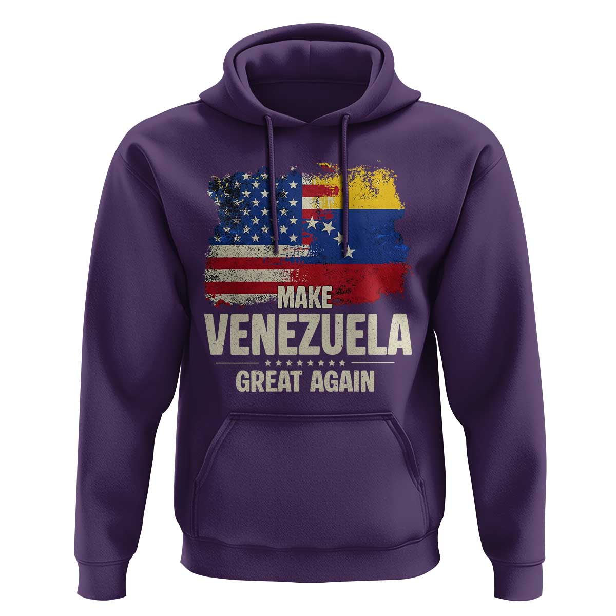 Make Venezuela Great Again Hoodie Distressed US  and Venezuela Flag Unity - Wonder Print Shop