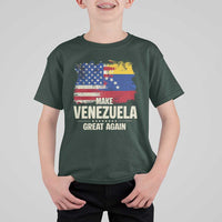 Make Venezuela Great Again T Shirt For Kid Distressed US  and Venezuela Flag Unity - Wonder Print Shop