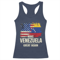 Make Venezuela Great Again Racerback Tank Top Distressed US  and Venezuela Flag Unity - Wonder Print Shop