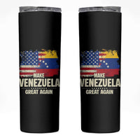Make Venezuela Great Again Skinny Tumbler Distressed US  and Venezuela Flag Unity - Wonder Print Shop