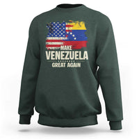 Make Venezuela Great Again Sweatshirt Distressed US  and Venezuela Flag Unity - Wonder Print Shop