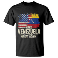 Make Venezuela Great Again T Shirt Distressed US  and Venezuela Flag Unity - Wonder Print Shop